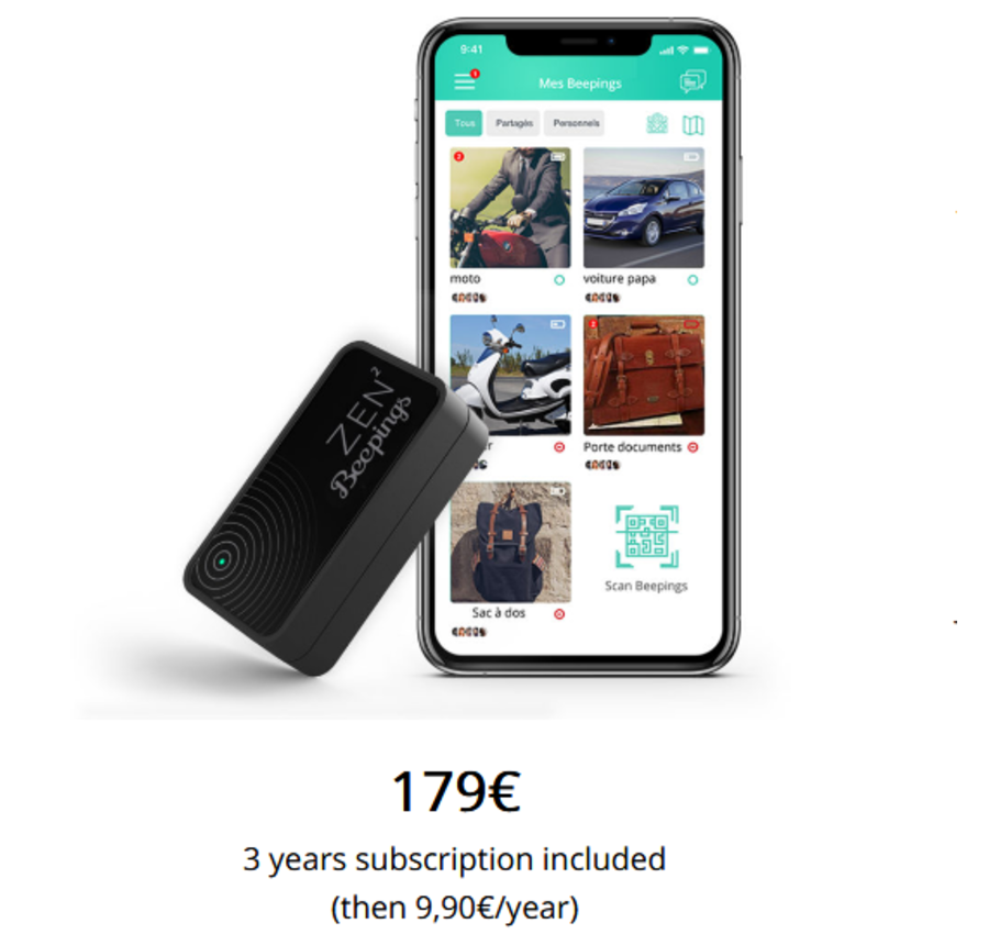 Beepings Traceur GPS  Zen² Beepings