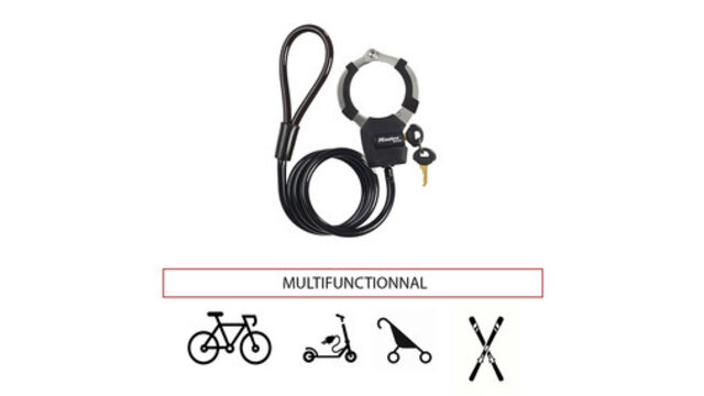 Master Lock Heavy Duty U-slot voor Fiets [Sleutel] [Gecertificeerd fietsslot] 8278EURDPRO - voor Stadsfiets, Elektrische fiets, MTB, Racefiets, Vouwfiets