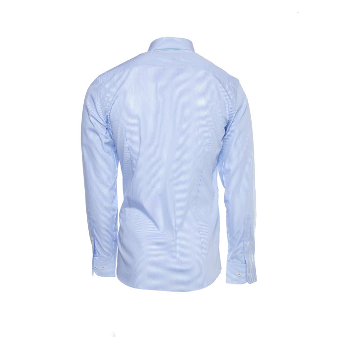 Chemise bleue lignée