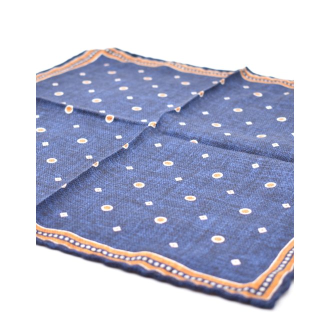 Pochette bleue à motifs