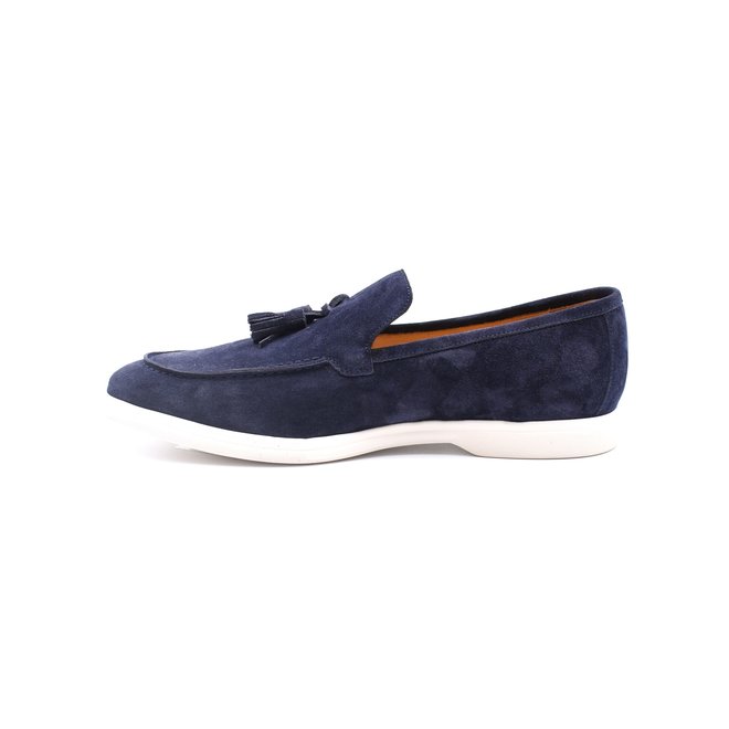 Mocassins en Daim Bleu