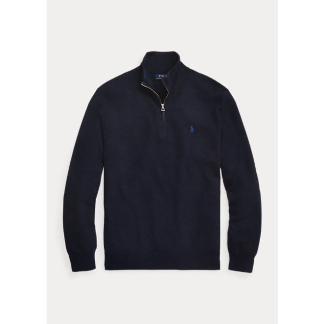 Half-Zip Piqué - Navy