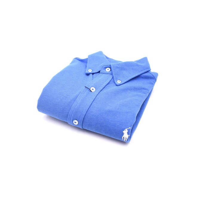 Col Boutonné - Polo - Bleu