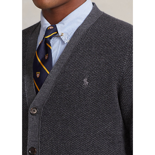 Cardigan Motifs Chevrons - Gris