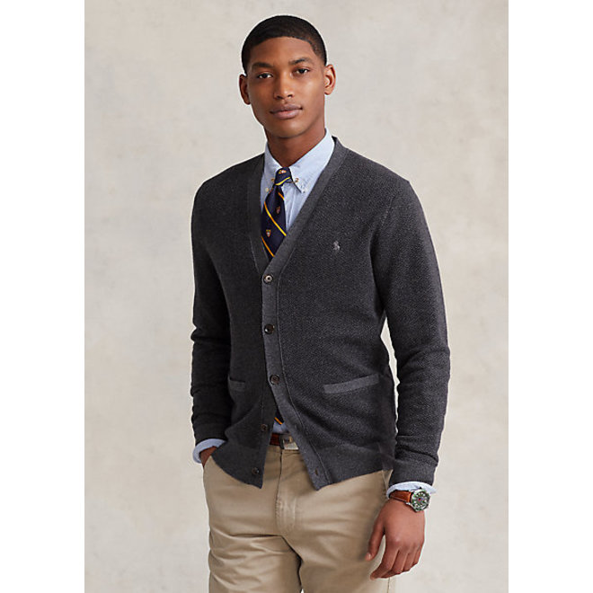 Cardigan Motifs Chevrons - Gris