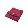 Ensemble Bonnet et écharpe en tricot bordeaux