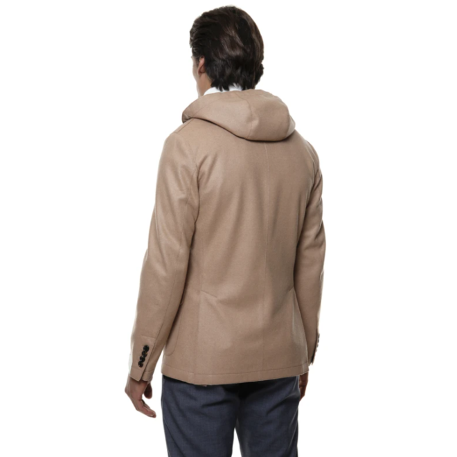 Hooded Blazer Camel