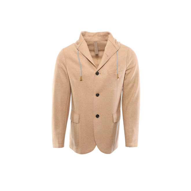 Hooded Blazer Camel