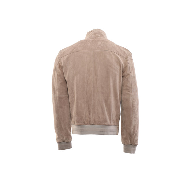 Blouson en daim beige