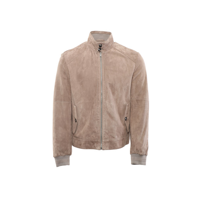 Blouson en daim beige