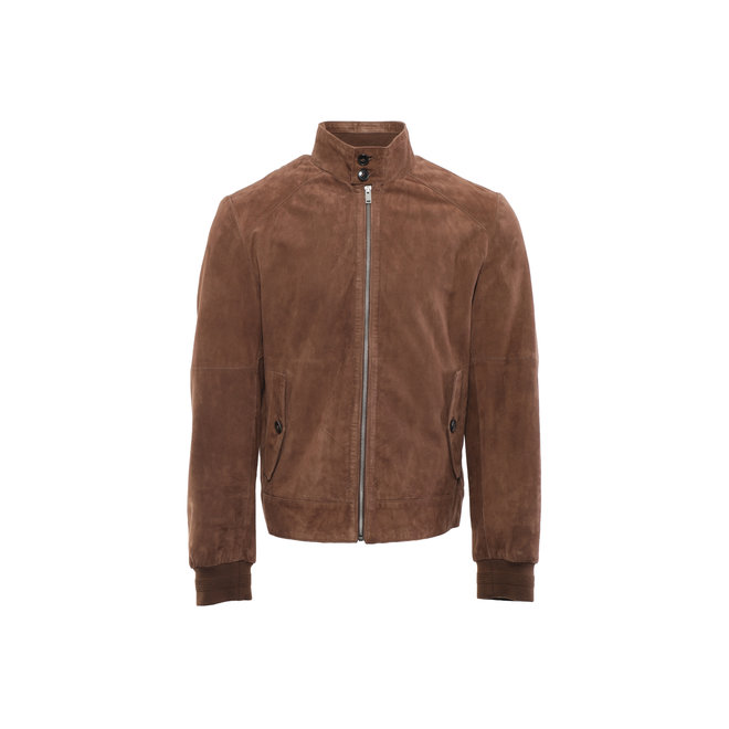 Blouson en daim brun