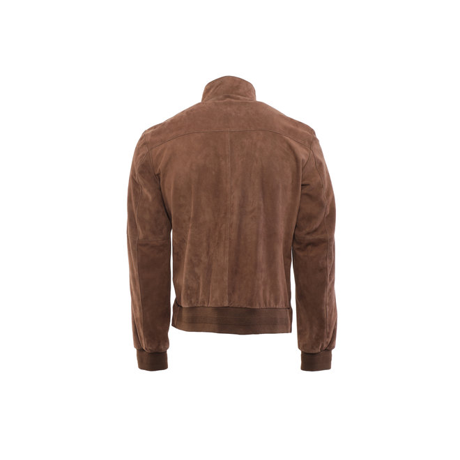 Blouson en daim brun