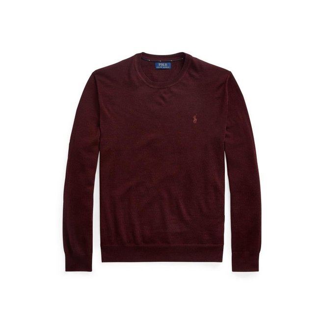 Col Rond Mérinos Lavable - Dark Red