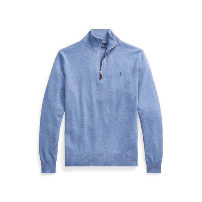 Half-Zip Mérinos - Bleu Ciel - Ralph Lauren