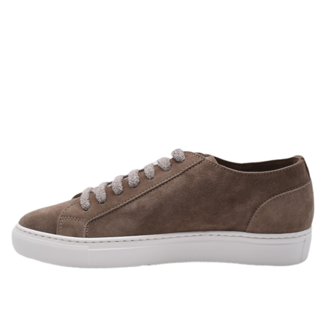 Sneakers En Daim - Taupe