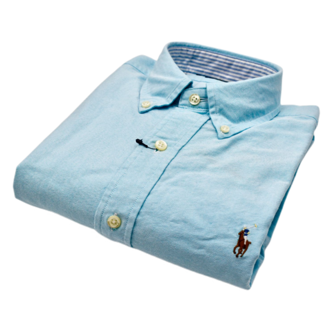 Chemise Col Boutonné - Bleu Ciel - Ralph Lauren