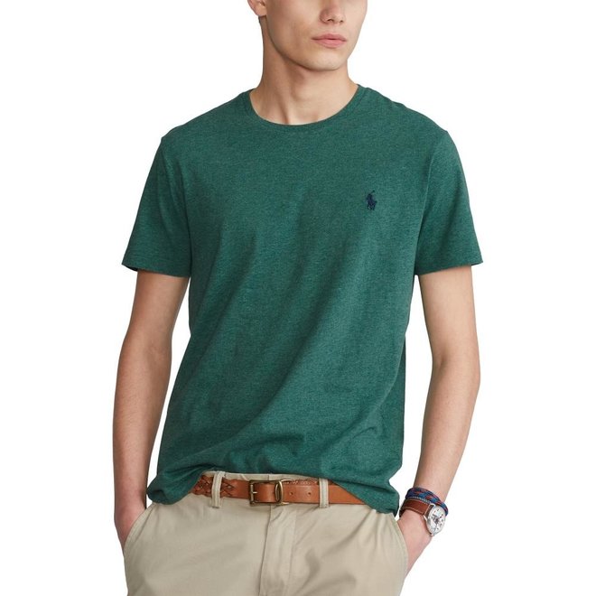 T-Shirt à col ras du cou en jersey Slim Fit personnalisé - Vert