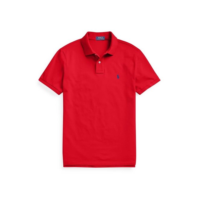 Polo Slim Fit Mesh personnalisé - Rouge