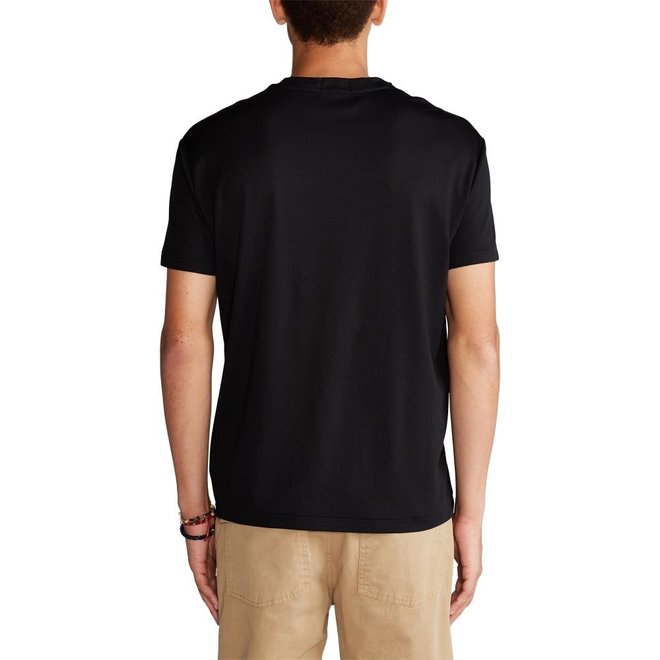 T-Shirt en Coton Souple Slim Custom - Black