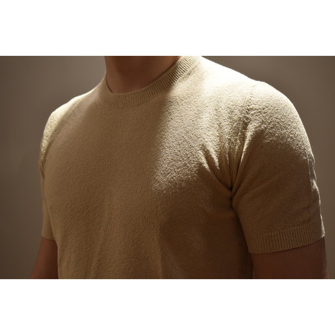 T-shirt Col Rond - Beige