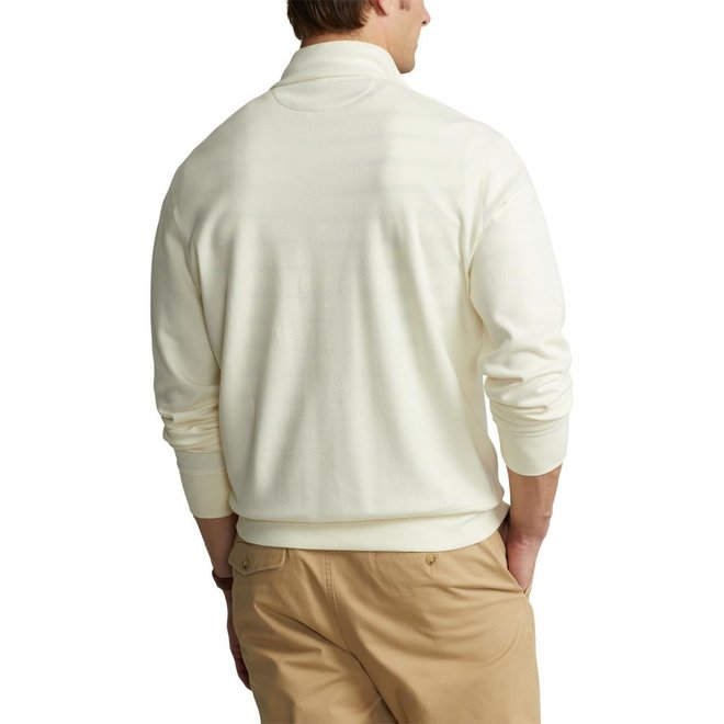 Pull Half - Zip en Jersey - Blanc Crème