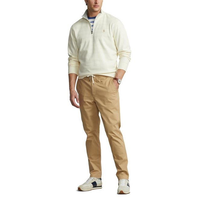 Pull Half - Zip en Jersey - Blanc Crème