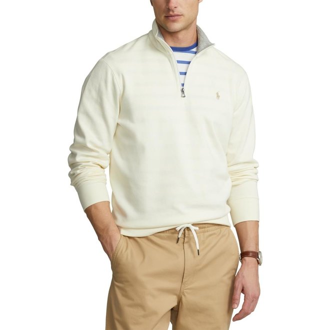 Pull Half - Zip en Jersey - Blanc Crème