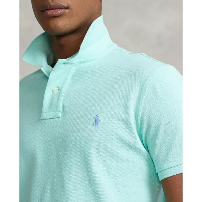 Polo Slim Fit Mesh personnalisé - Vert Eau