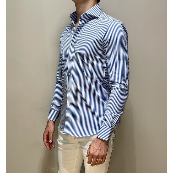 Chemise Luxury Slim Fit Lignée - Bleu Clair