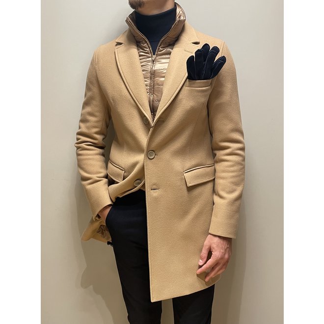 Veste Longue Camel à Doublure