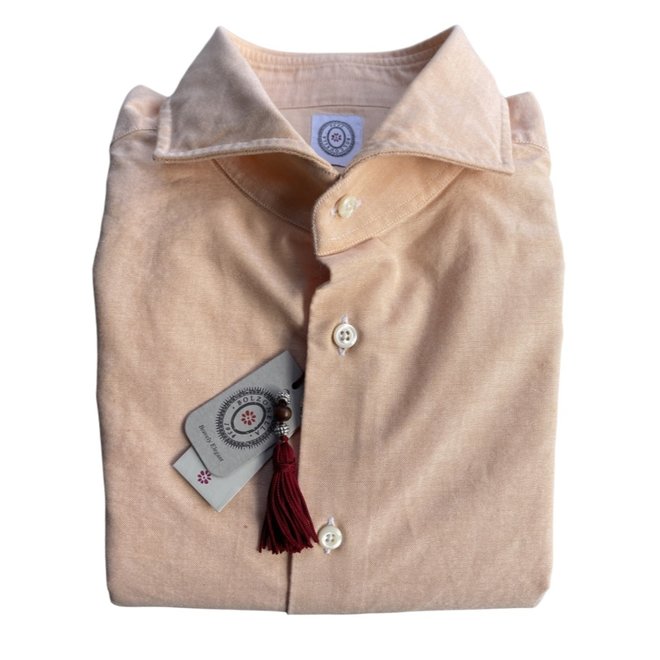 Chemise Col Italien Pastel - Orange Sunset