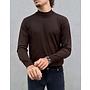 Sweater - Mockneck 140's wool brown