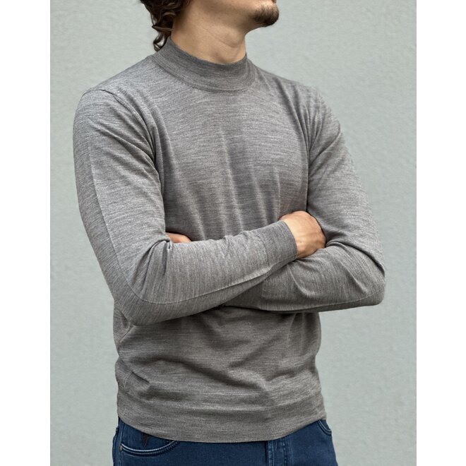 Sweater - Mockneck 140's wool beige