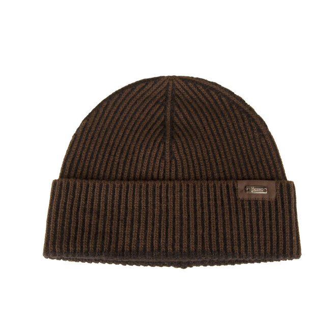 Bonnet en laine marron - Herno