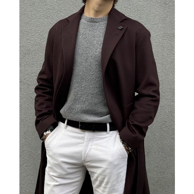 Manteau long en laine avec ceinture - Lardini