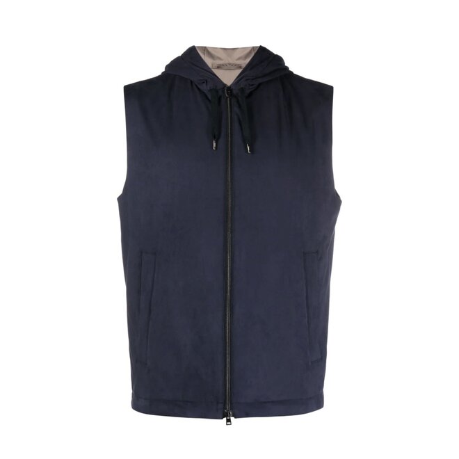 Veste sans manches en Suédine navy