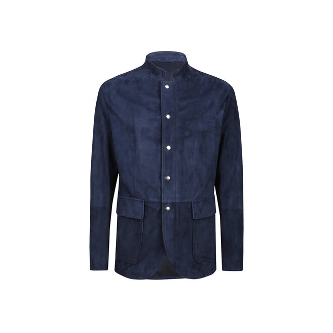 Blouson en daim Royal Blue - Eleventy Platinum