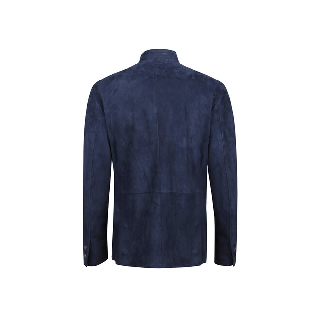 Blouson en daim Royal Blue - Eleventy Platinum