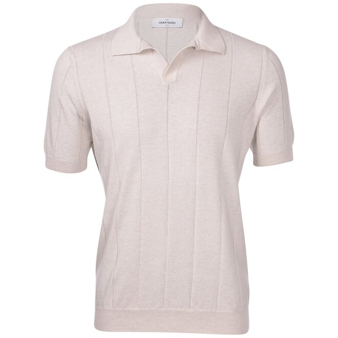 Polo à manches courtes beige Fresh Cotton Gran Sasso