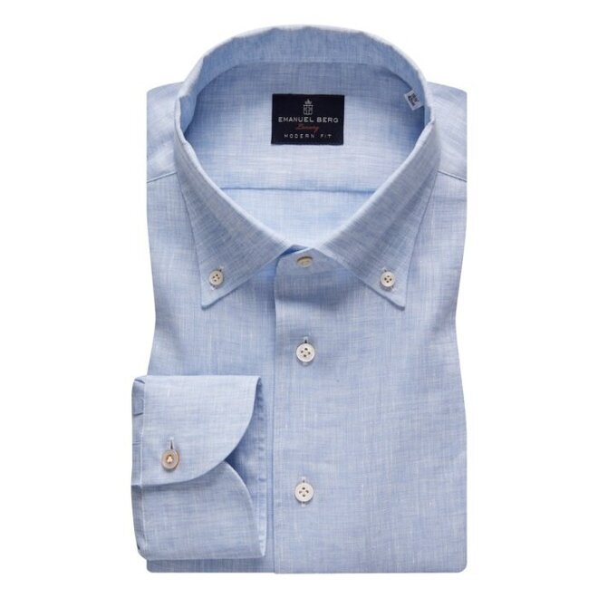 Chemise Luxury en lin bleu Emanuel Berg