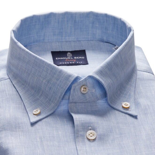 Chemise Luxury en lin bleu Emanuel Berg