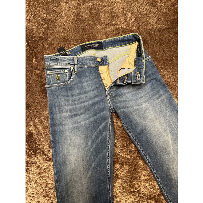Jean - Logo en daim gris clair - Handpicked