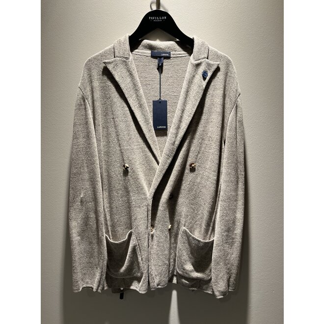 Giacca Maglia croisé - Lino - Beige