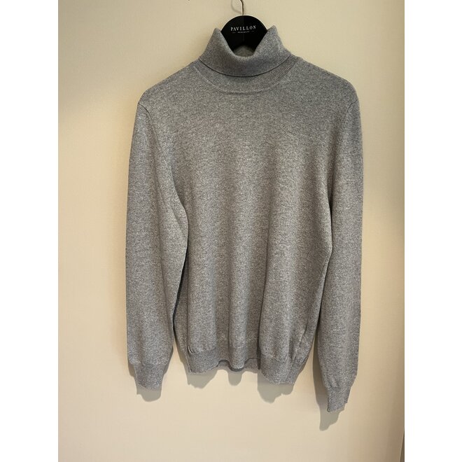 Col roulé en cachemire gris clair FEDELI
