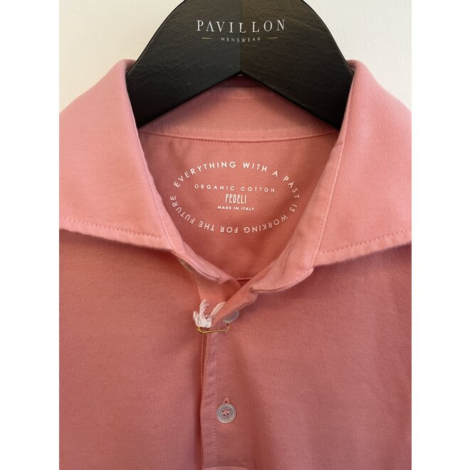 Polo à manches courtes rose FEDELI
