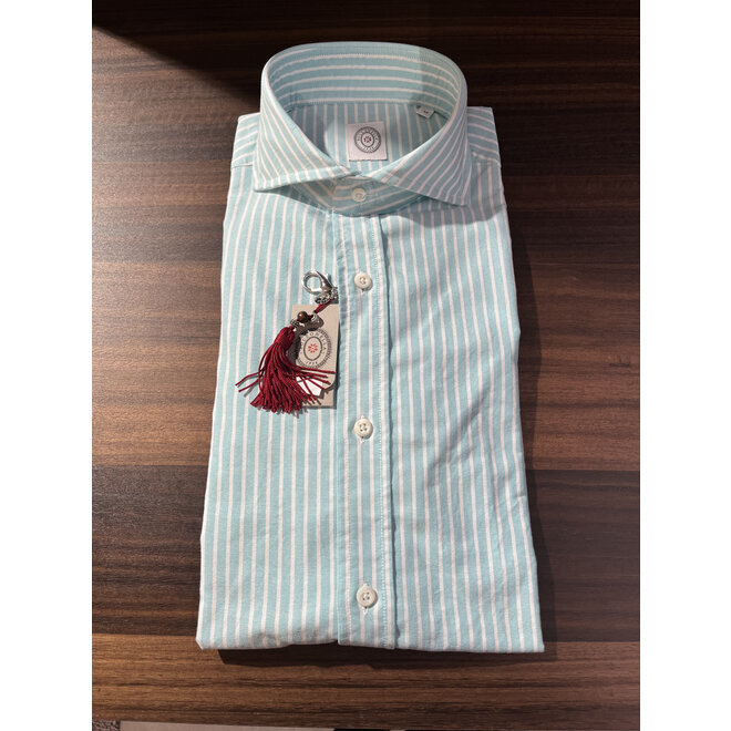 Chemise lignée turquoise 3108.01 Bolzonella