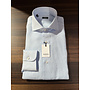 Chemise bleue en lin Barba Napoli