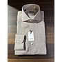 Chemise en lin brun Barba Napoli