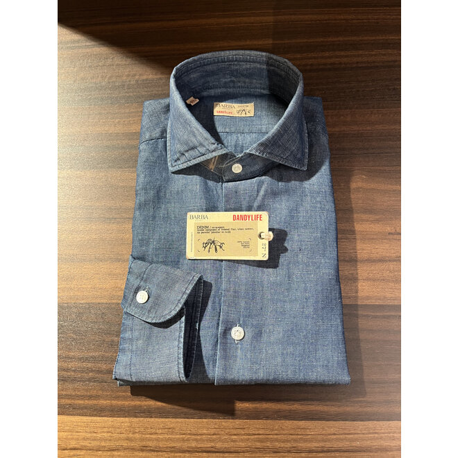 Chemise Denim Coton & Lin Barba Napoli