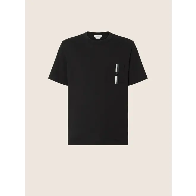 T-shirt noir avec badge Jacob Cohen